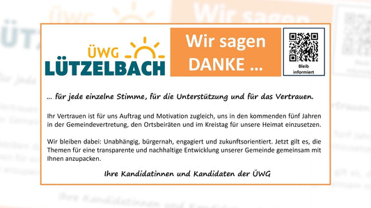 Danke für Ihr Vertrauen.